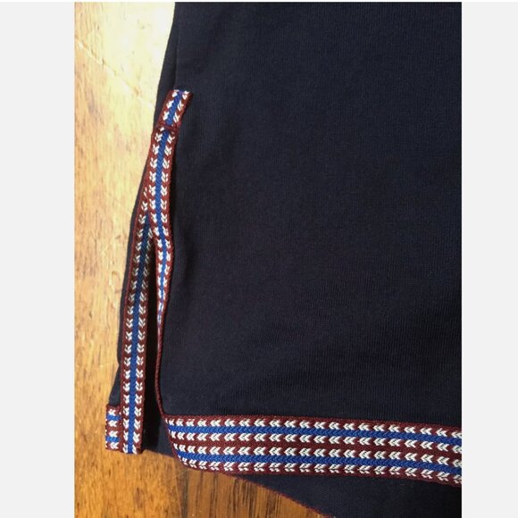 J Crew Tank Top With Embroidered Trim in Navy Blue - Picture 6 of 8